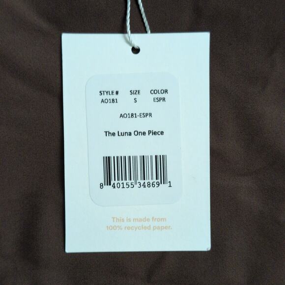 Andie Luna One Piece Espresso (Brown) Swimwear Bathing Suit Size S New - Picture 7 of 8